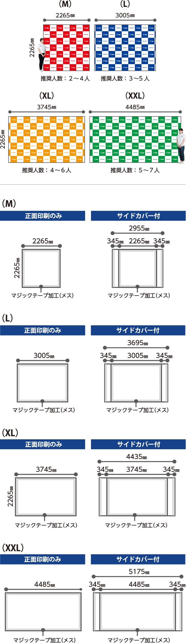 屋内用バックパネルスタンド　サイズは４種類・印刷面は全部で8種類